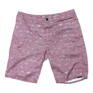 Ezekiel Hybrid Board Shorts Mens Swim Trunks Size 34 Red EUC